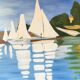 Tableau les voiliers blancs