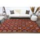 1970s Vintage Turkish Hand-Knotted Wool Cotton Red Area Rug 188x277
