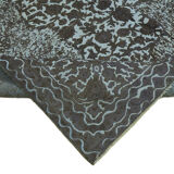 Hand-knotted persian vintage 1970s 292 cm x 396 cm grey wool carpet