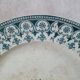 Large antique Badonvilliers plate with blue-green Turkish decoration 🌿