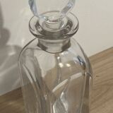 Very beautiful bottle / carafe, square in very heavy “crystal”