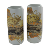 Paire de vases en faïence série Siena de Ellen Malmer pour Royal Copenhagen