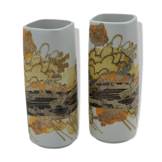 Pair of Earthenware Vases Siena Series by Ellen Malmer for Royal Copenhagen