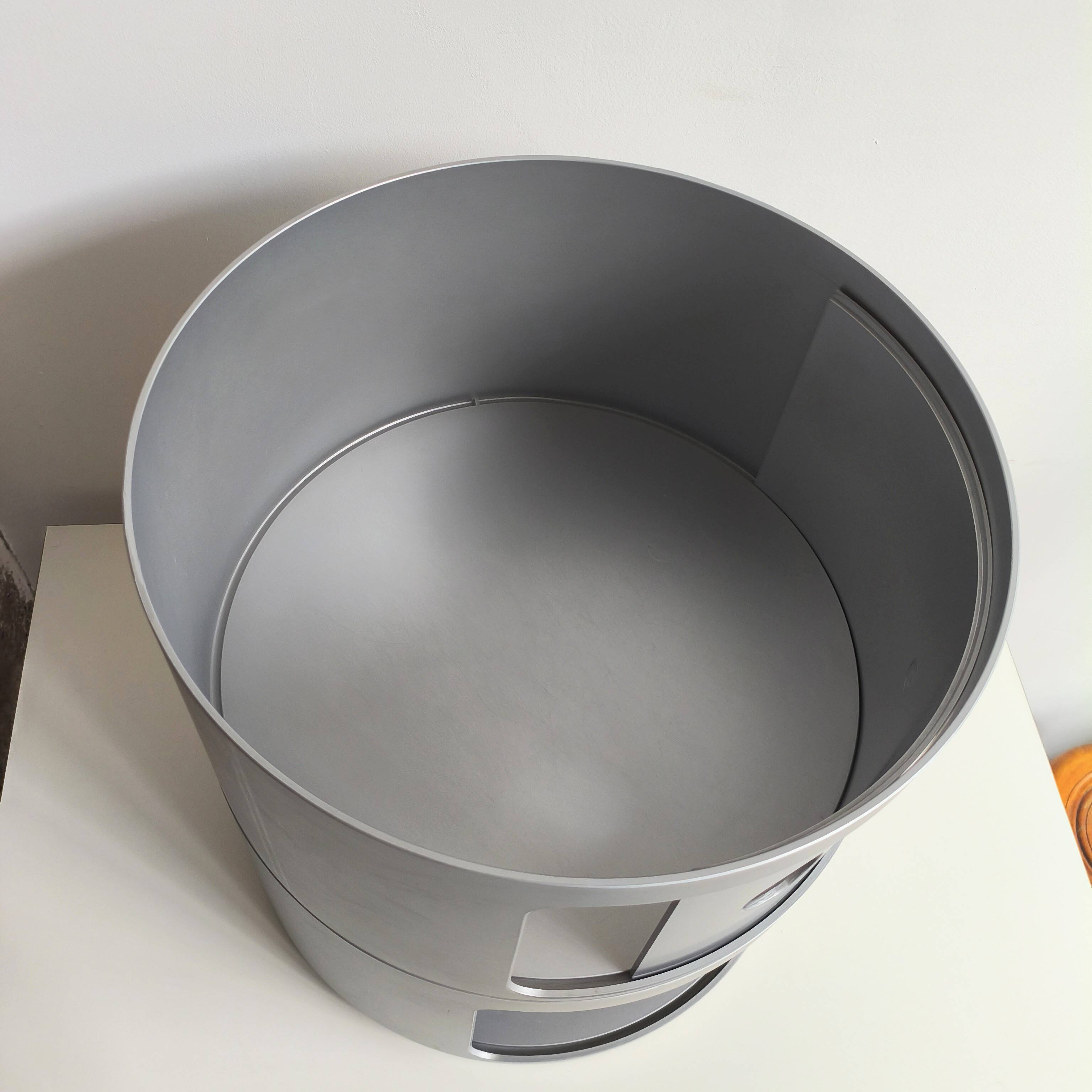 Modular components Kartell silver, A. Castelli