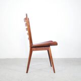 Vintage teak wooden ladder chairs, 1960s