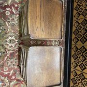 Pair of Louis XV style oak bedside tables
