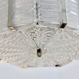 Suspension en verre texturé et nickel Kalmar