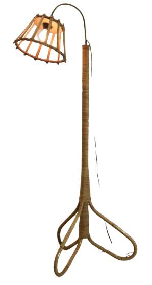 vintage Rotan vloerlamp