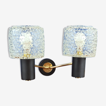 Double bubble glass wall lamp 1970s