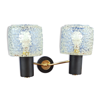 Double bubble glass wall lamp 1970s