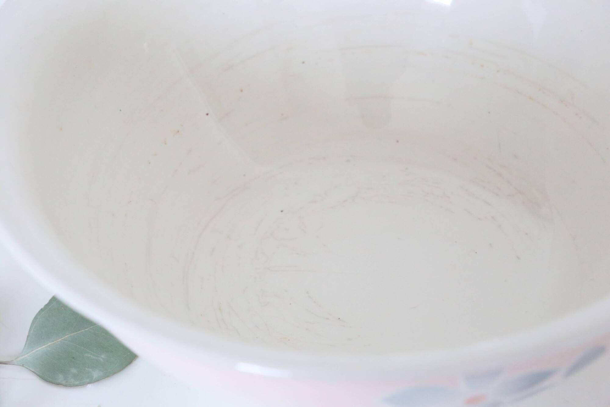 Antique ceramic salad bowl, moulin des loups, 1980, french manufacture