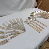 Cutlery set 24 pieces Art Deco in silver metal 84g - Goldsmith's mark