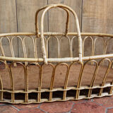 Vintage rattan bassinet