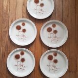 Set of 5 Sarreguemines dessert plates