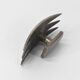 Brutalist door handle in silver bronze