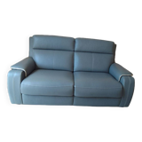 Gray leather sofa