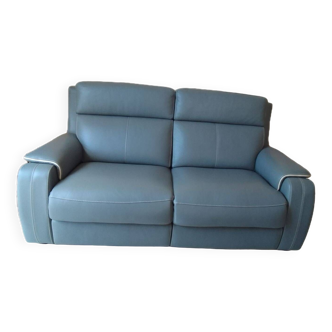 Gray leather sofa
