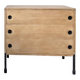 Three-drawer commode ARP — Minvielle, oak and lacquered metal, France, years