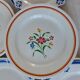 Set of 6 flat plates mismatched Digoin, Salins and Badonviller