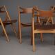 Chaises CH29 Sawbuck par Hans Wegner pour Carl Hansen & Son. Lot de 4