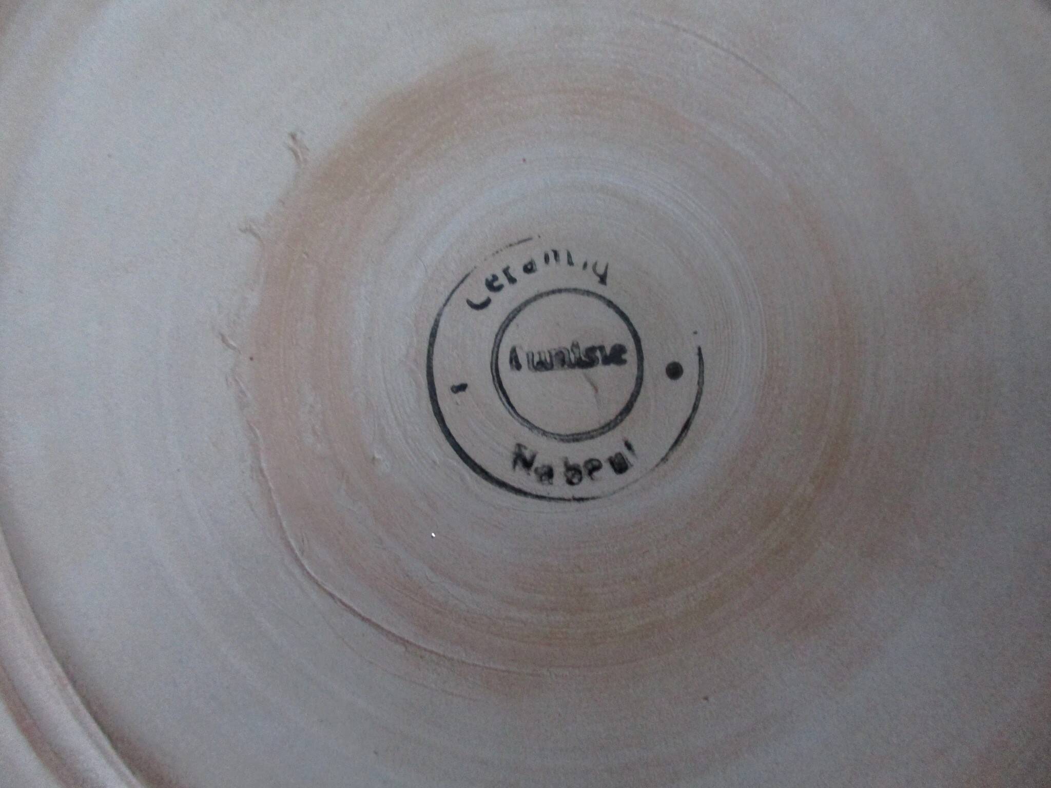 Large round dish - Nabeul ceramics