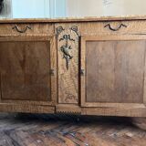 Marble sideboard with 2 doors and 2 drawers