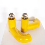 Pair of ceramic lamps