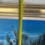 Painting by Marc-Jean Couvert - Blue abstract composition