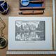 Printed in 1933, the castle of Azay-Le-Rideau, Indre-et-Loire.
