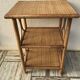 Vintage wicker and rattan shelf