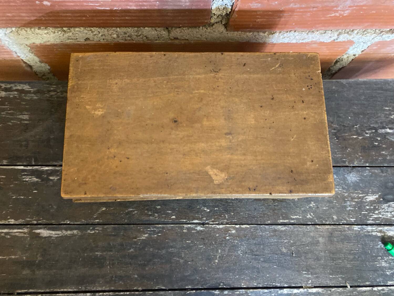 Antique box wooden box with vintage lock