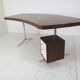 Bureau vintage en wengé moderne du milieu du siècle, ère spatiale, années 1960
