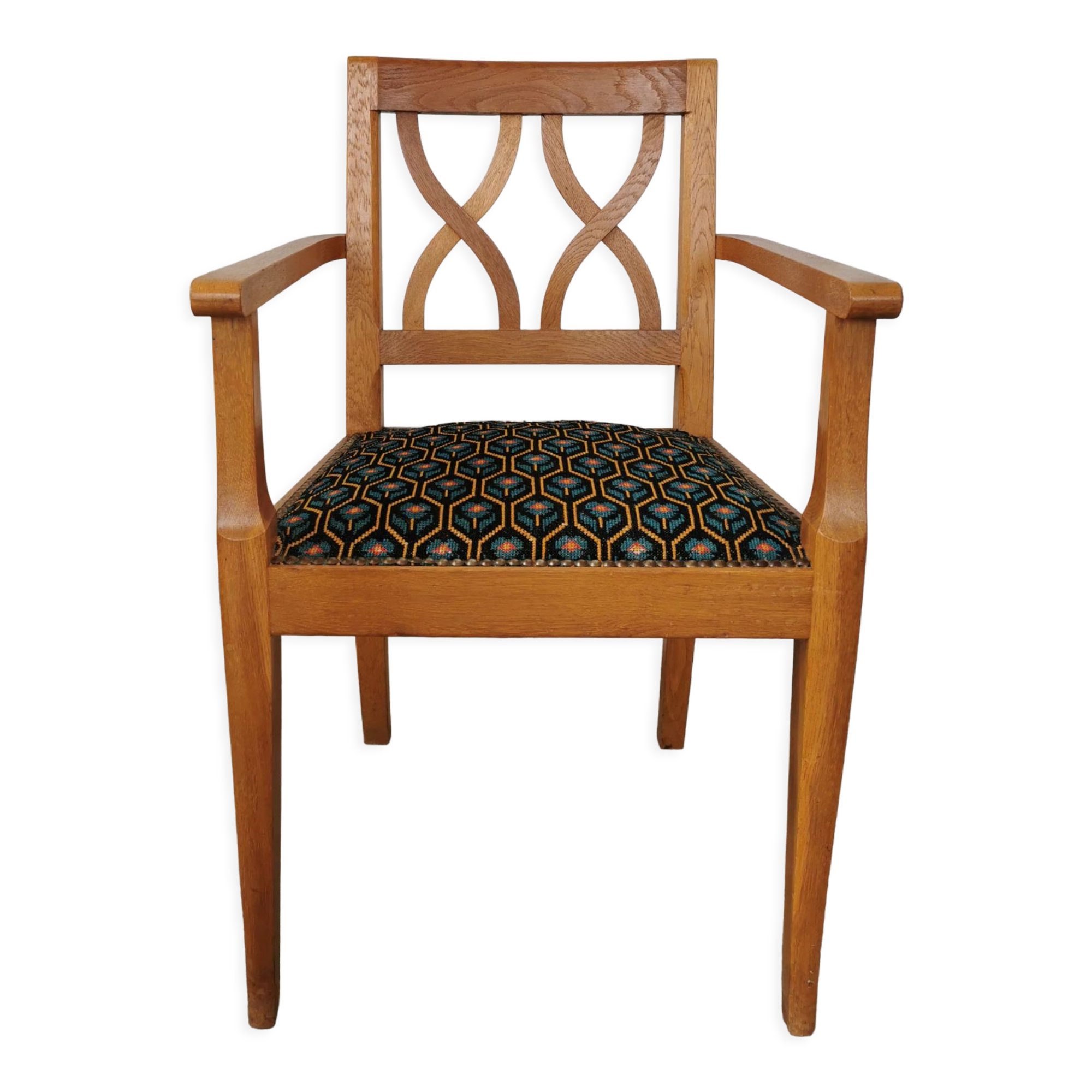 Art deco oak armchair 1940/1950