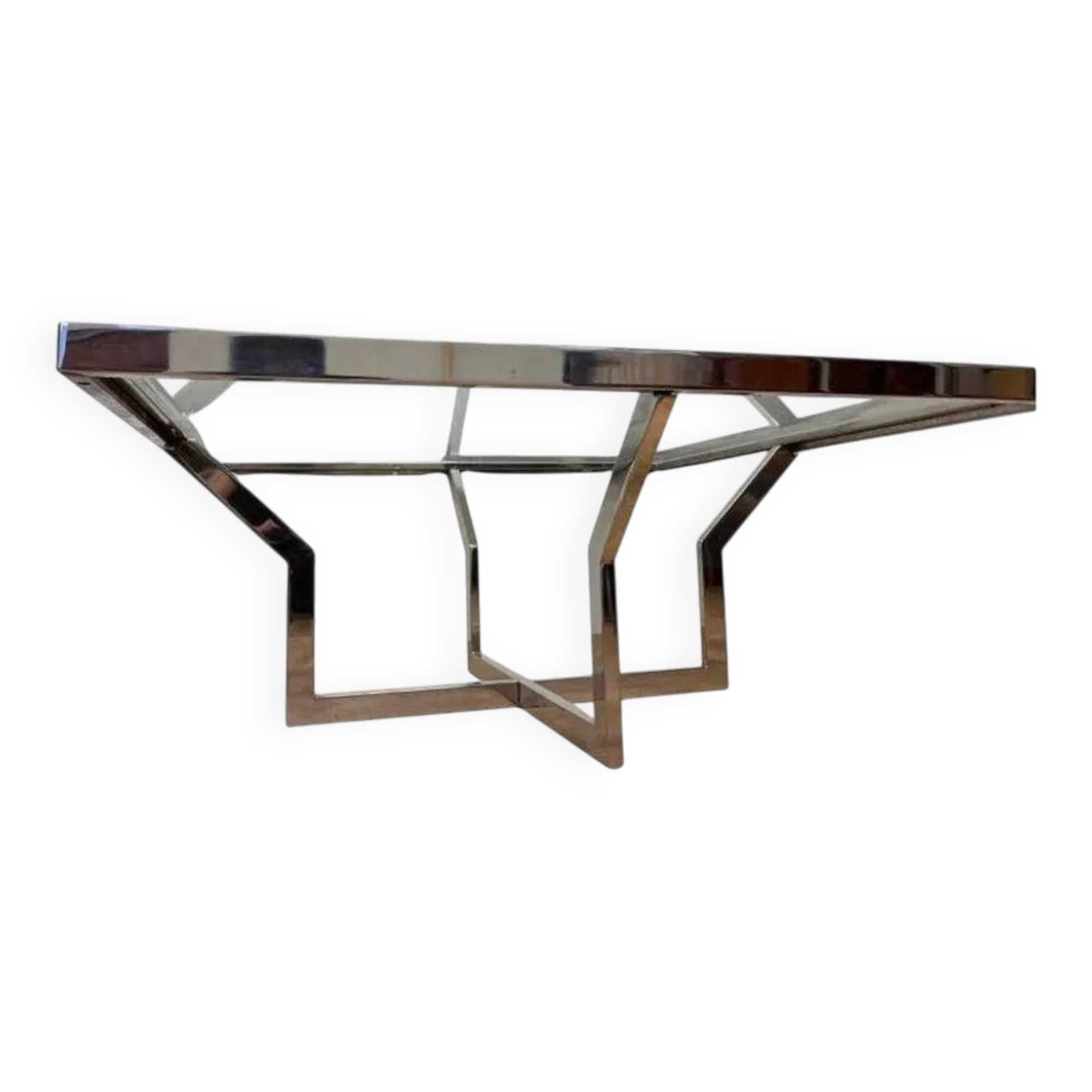 Mid century design XXL Jean Charles Maison Coffee Table Chrome - 1970s