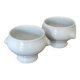 Set of 2 mini French porcelain soup tureens