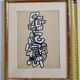 Screenprint after Jean Dubuffet framed under glass 26 cm by 33 cm