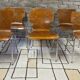 6 vintage Scandinavian chairs from the 1970s.