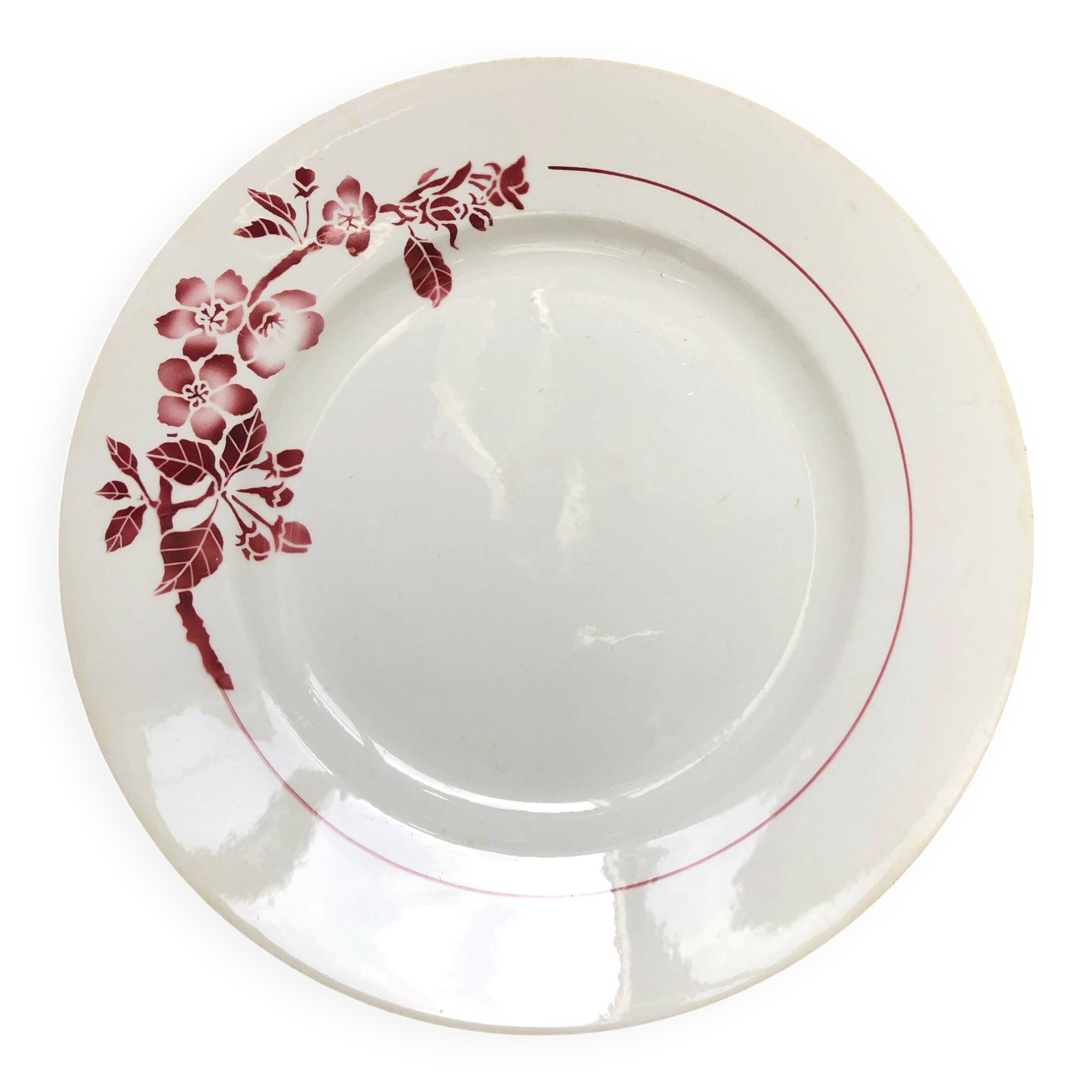 Vintage 30's serving dish stencil décor