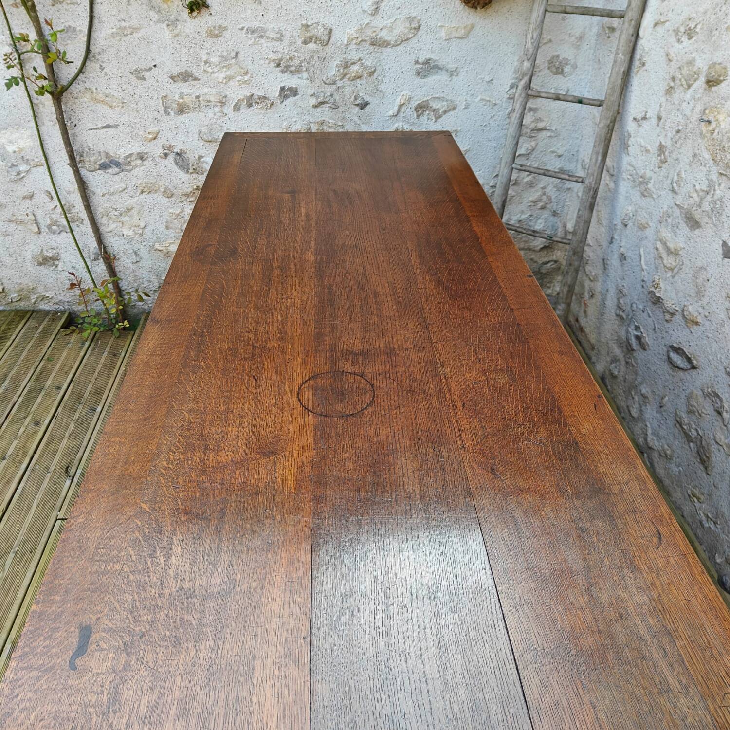 Large oak trading counter