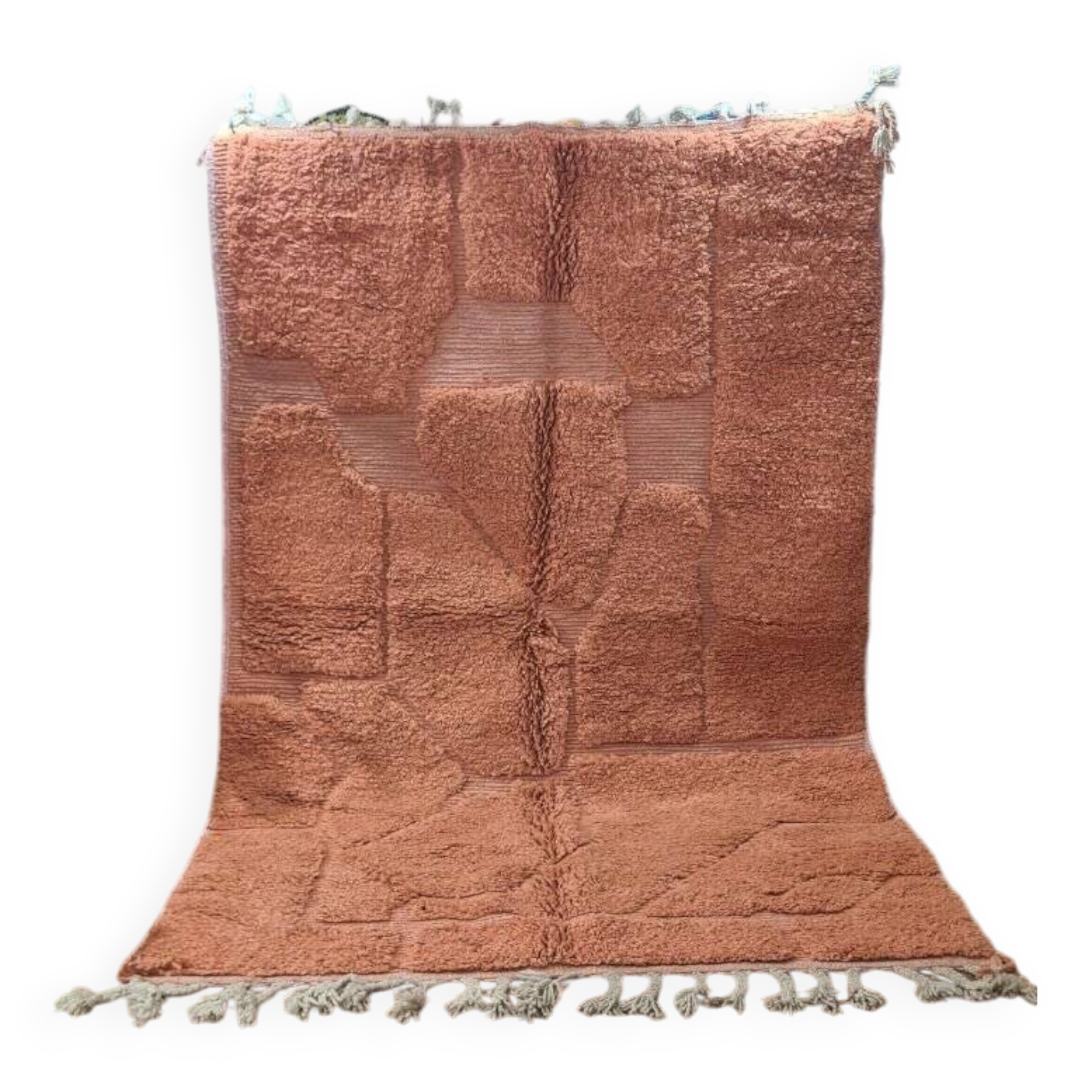 Moroccan Beni Ouarain Rug in Terracotta – Luxurious Handmade Berber Rug