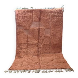 Tapis Beni Ouarain Marocain en Terracotta – Luxueux Tapis Berbère Fait Main