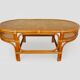 Vintage rattan and wicker coffee table, rattan end table, rattan coffee table.