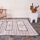 Vintage rug boucherouite 205/120 cm, hand woven Berber rug