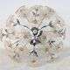 Wonderful Gold and Transparent Murano Glass Ceiling Light Flower