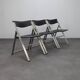 3x Folding Chair P08 by Tecno, Italy (set price)