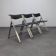 3x Folding Chair P08 by Tecno, Italy (set price)