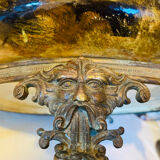 Cache pot, Napoleon III jardinière from the 19th century in barbotine and bronze.