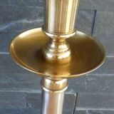 Set of 2 lamp bases in aluminum and copper