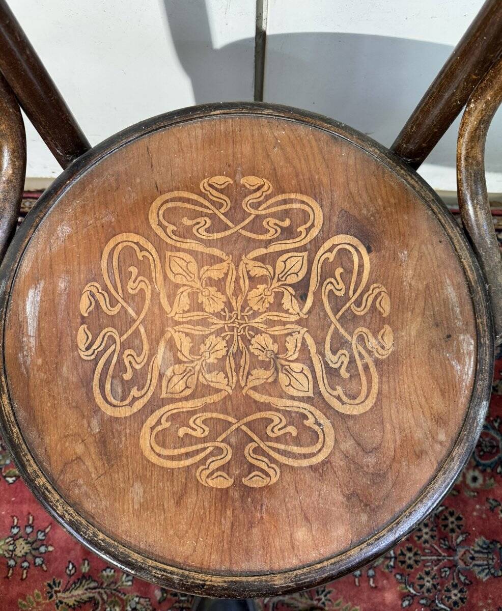 Fischel office chair in curved wood