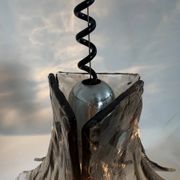 Murano glass flower pendant lamp by Carlo Nason for Mazzega, 1970s